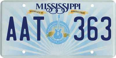 MS license plate AAT363