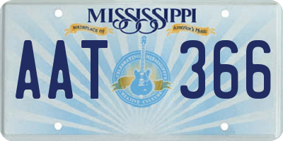 MS license plate AAT366