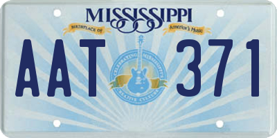 MS license plate AAT371