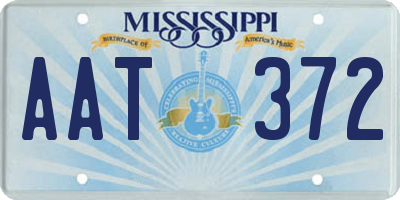 MS license plate AAT372