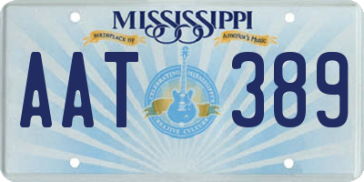 MS license plate AAT389