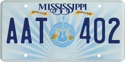 MS license plate AAT402