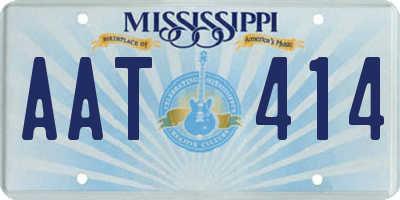 MS license plate AAT414