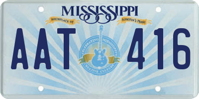 MS license plate AAT416