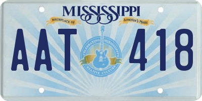 MS license plate AAT418