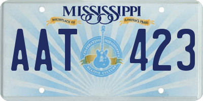 MS license plate AAT423