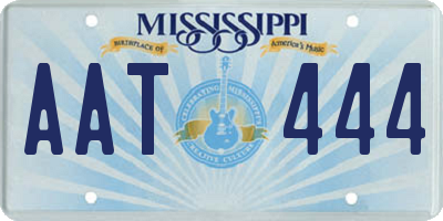 MS license plate AAT444