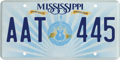 MS license plate AAT445