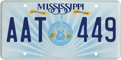 MS license plate AAT449