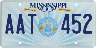 MS license plate AAT452