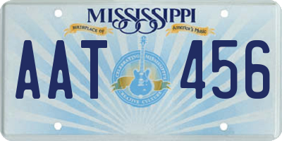 MS license plate AAT456