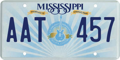 MS license plate AAT457