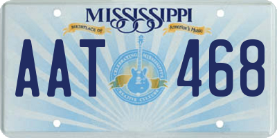 MS license plate AAT468