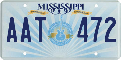 MS license plate AAT472