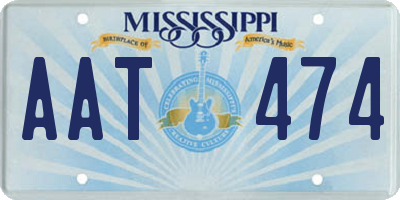 MS license plate AAT474