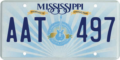 MS license plate AAT497