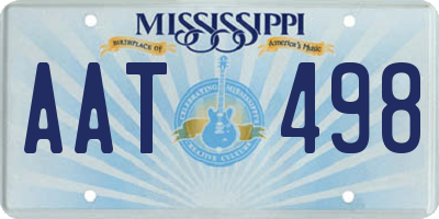 MS license plate AAT498