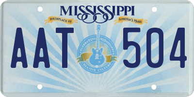 MS license plate AAT504