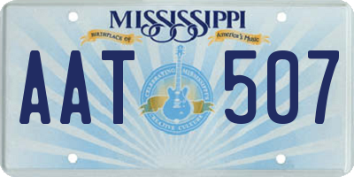 MS license plate AAT507