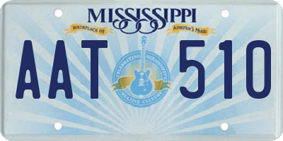 MS license plate AAT510