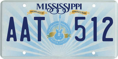 MS license plate AAT512