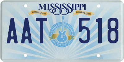 MS license plate AAT518