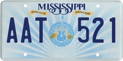 MS license plate AAT521