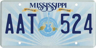 MS license plate AAT524