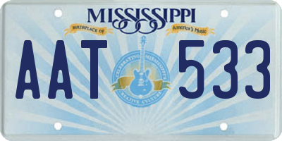 MS license plate AAT533