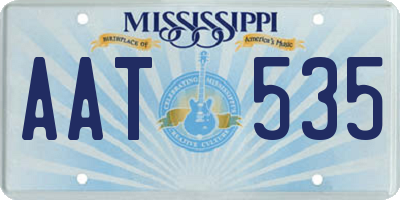 MS license plate AAT535