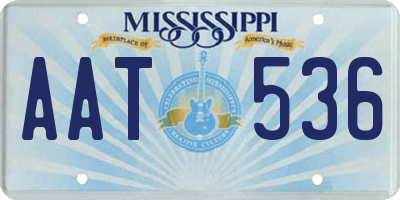 MS license plate AAT536