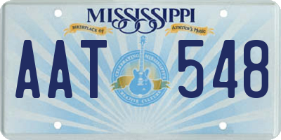 MS license plate AAT548