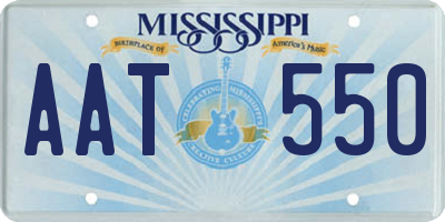 MS license plate AAT550