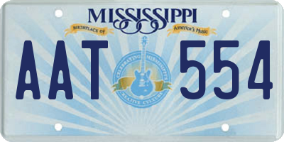 MS license plate AAT554