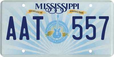 MS license plate AAT557