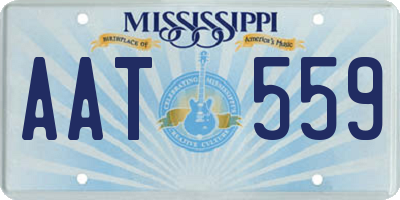 MS license plate AAT559