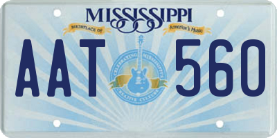 MS license plate AAT560