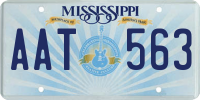 MS license plate AAT563