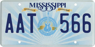 MS license plate AAT566