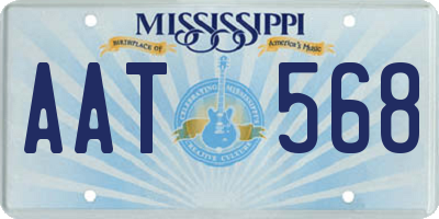 MS license plate AAT568