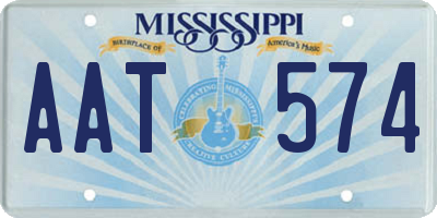 MS license plate AAT574