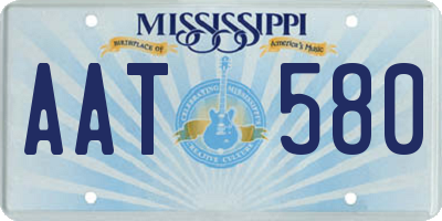 MS license plate AAT580