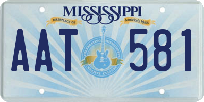 MS license plate AAT581