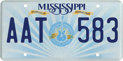 MS license plate AAT583