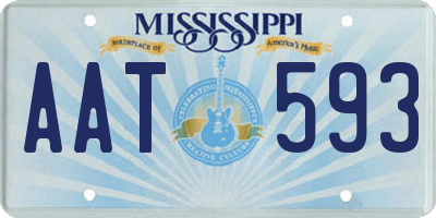 MS license plate AAT593