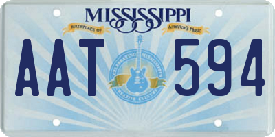 MS license plate AAT594