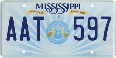 MS license plate AAT597