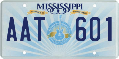 MS license plate AAT601