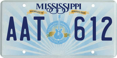 MS license plate AAT612