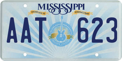 MS license plate AAT623